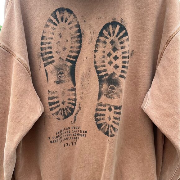 Timberland x American Eagle Logo Pullover Hoodie Size XS - Picture 6 of 10
